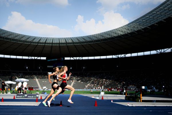 Marie Proepsting (VfL Eintracht Hannover) im 1500m Finale waehrend der deutschen Leichtathletik-Meisterschaften im Olympiastadion am 26.06.2022 in Berlin